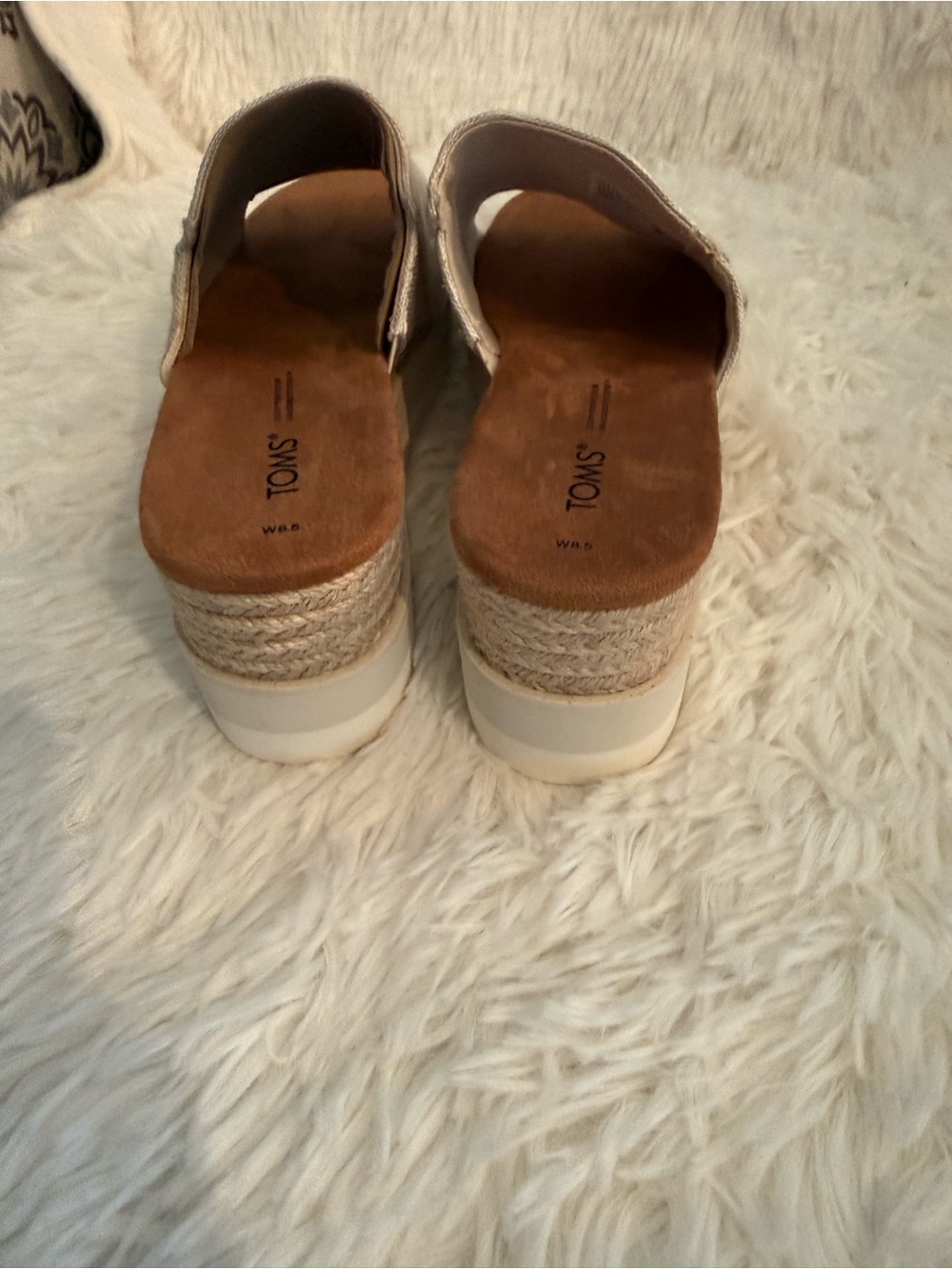 Tom’s Diana Mule Wedge Sandals Size 8.5 - Picture 4 of 8